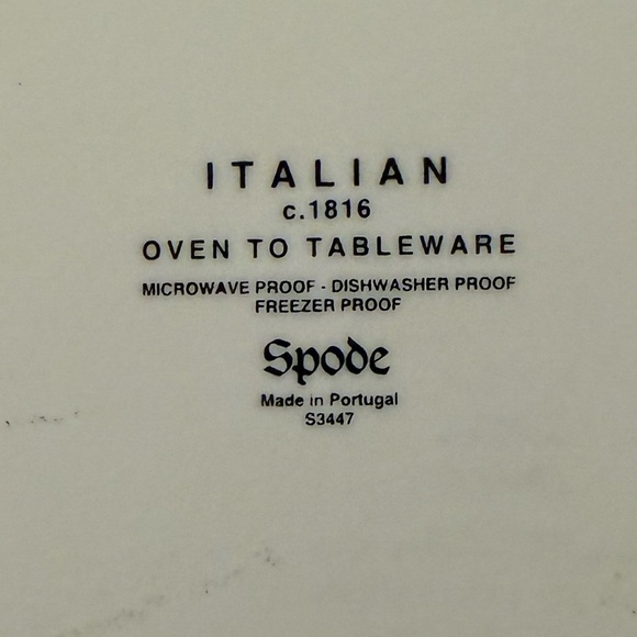 Spode Blue Italian Rectangular Baker 12 in 1816 - Picture 7 of 8